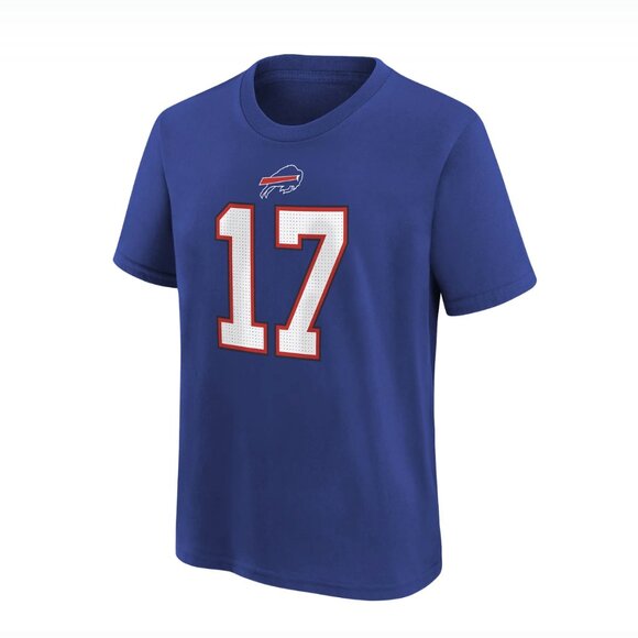 Youth Nike Josh Allen Royal Buffalo Bills Player Name & Number T-Shirt - Picture 2 of 8